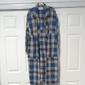 Free People Plaid It Duster M